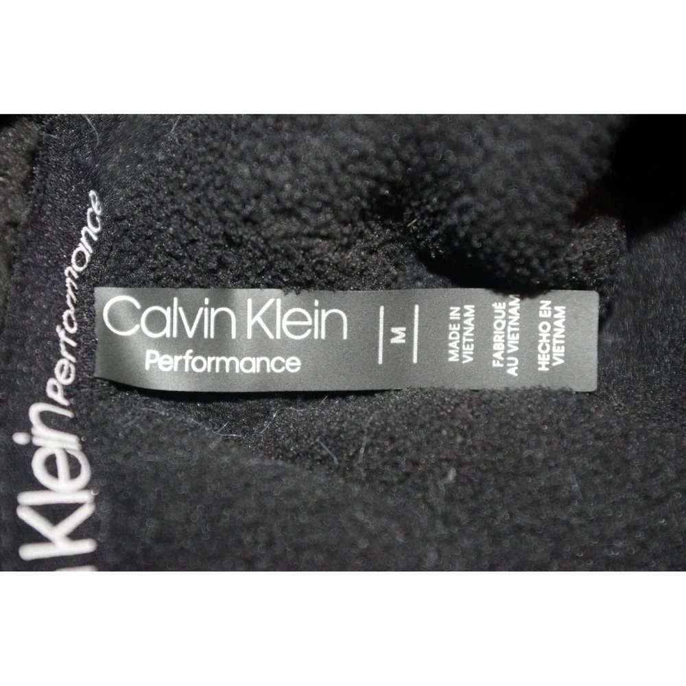 Calvin Klein Performance Women Medium Black Sherpa Fleece Quarter Zip Pullover